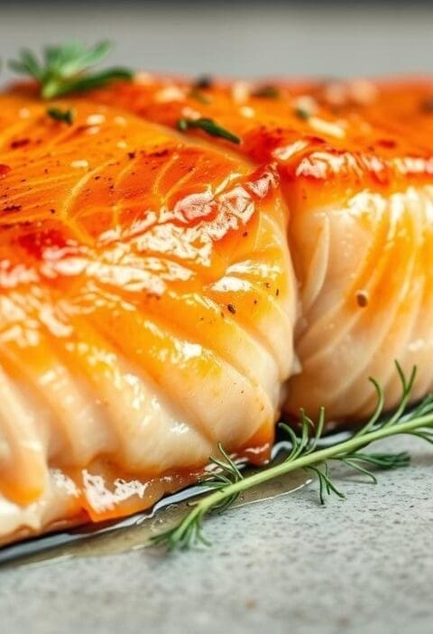 Baked Salmon with Garlic and Dill