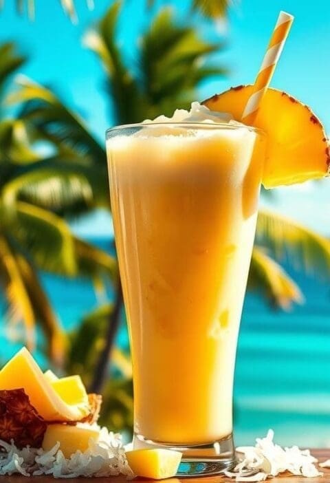 Coconut Pineapple Paradise Smoothie