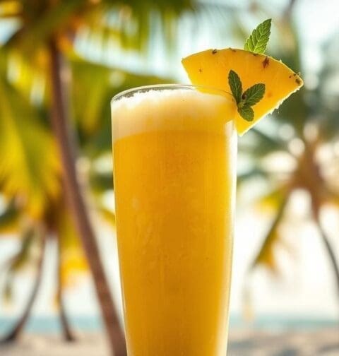 Coconut Water and Pineapple Smoothie Recipe - Thailand