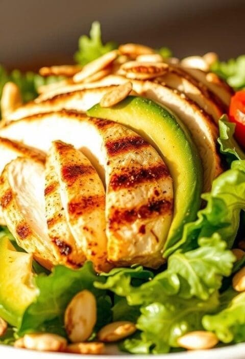 Grilled Chicken and Avocado Salad
