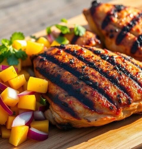 Grilled Chicken with Mango Salsa