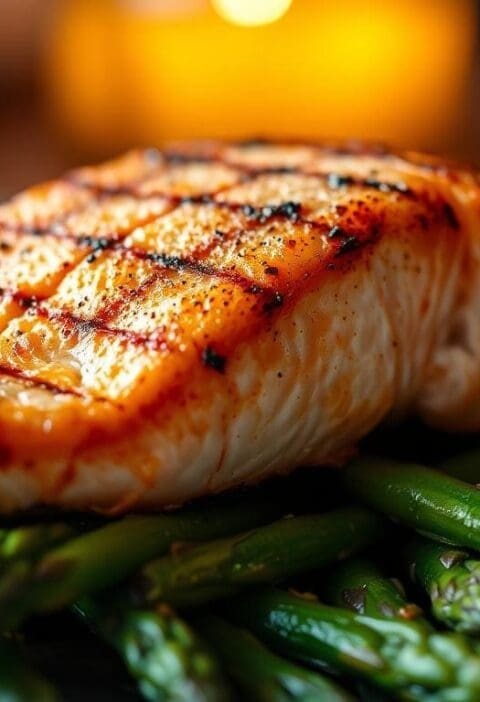 Grilled Salmon with Asparagus
