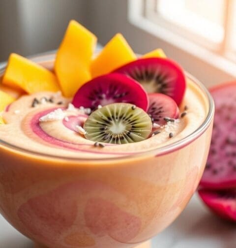 Mango Dragon Fruit Smoothie Bowl