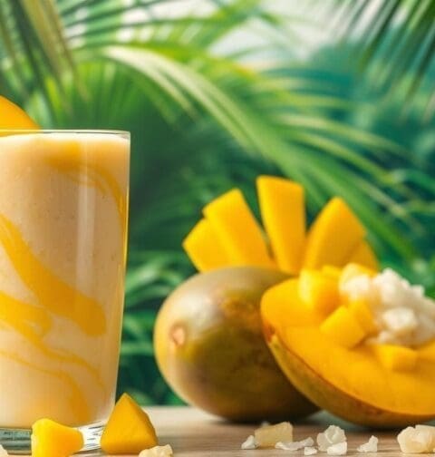 Mango and Sticky Rice Smoothie Recipe - Thailand