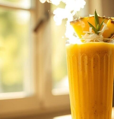 Pineapple Coconut Chia Smoothie