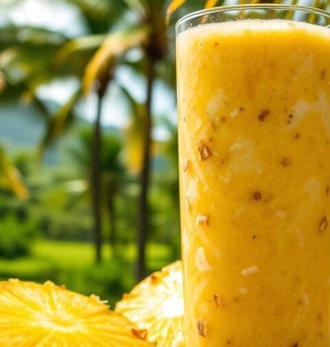 Pineapple Coconut Macadamia Smoothie