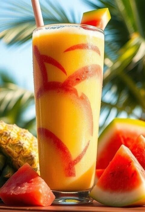 Pineapple Watermelon Cooler Smoothie