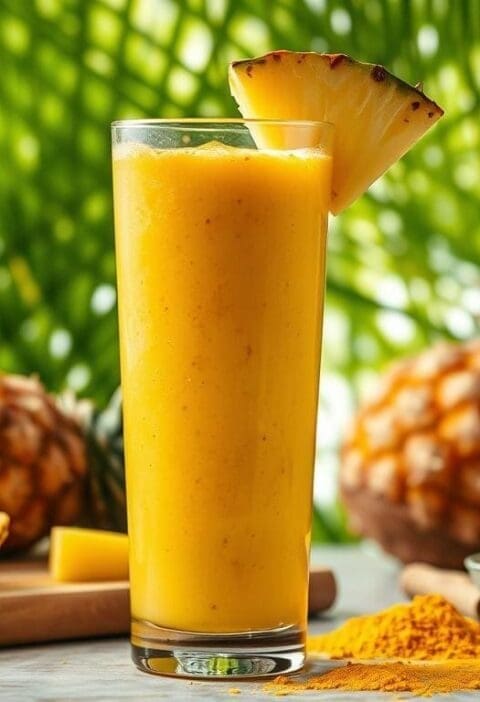 Pineapple and Turmeric Smoothie Recipe - India