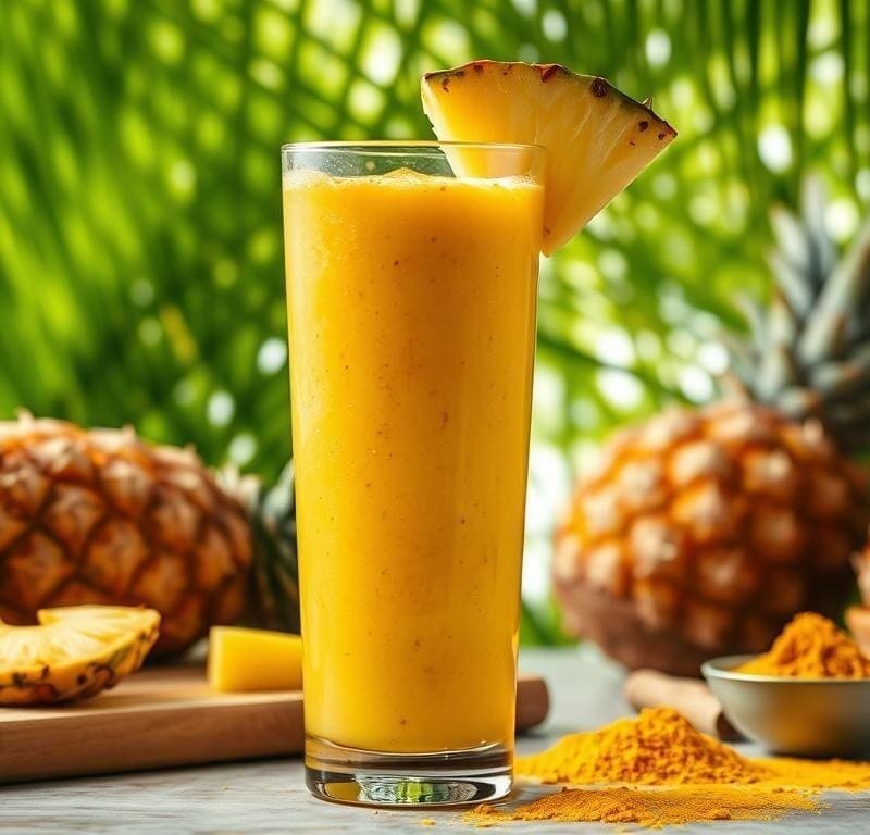 Pineapple and Turmeric Smoothie Recipe - India