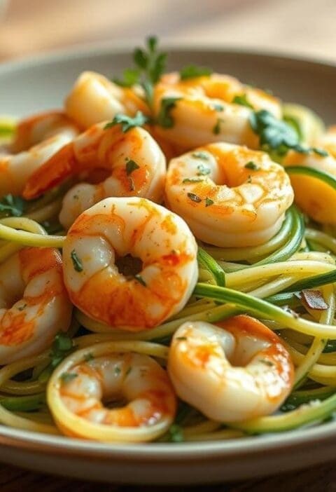 Shrimp and Zucchini Noodles