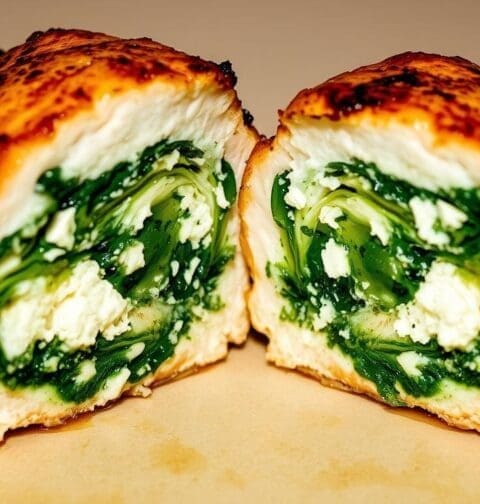 Spinach and Feta Stuffed Chicken Breast