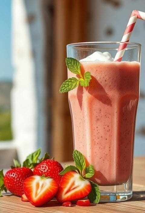 Strawberry and Yogurt Smoothie Recipe - Greece