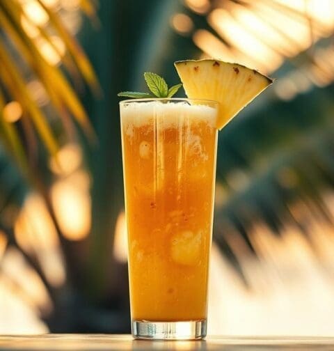 Tropical Sunrise Smoothie (Mango, Pineapple, Orange, Coconut)