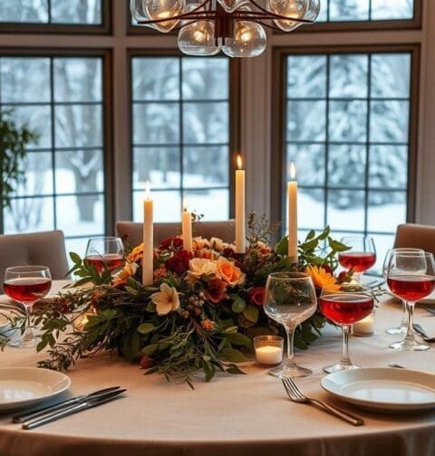 festive dining table